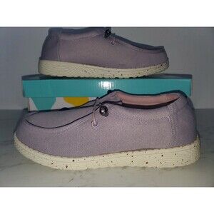 Firelli Kids Youth 6 Loafers Canvas School Walking Shoes Purple New With Box